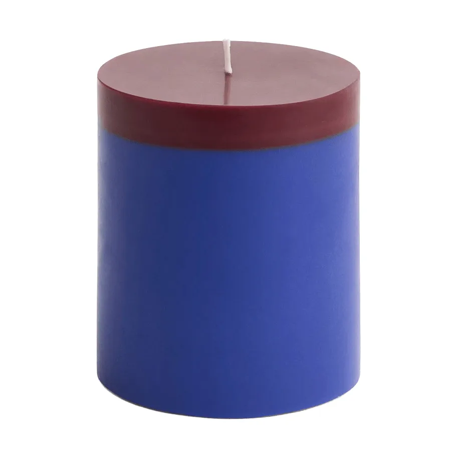 Silo Candle pillar candle, Royal blue-bordeaux, Ø9.5x11 cm HAY