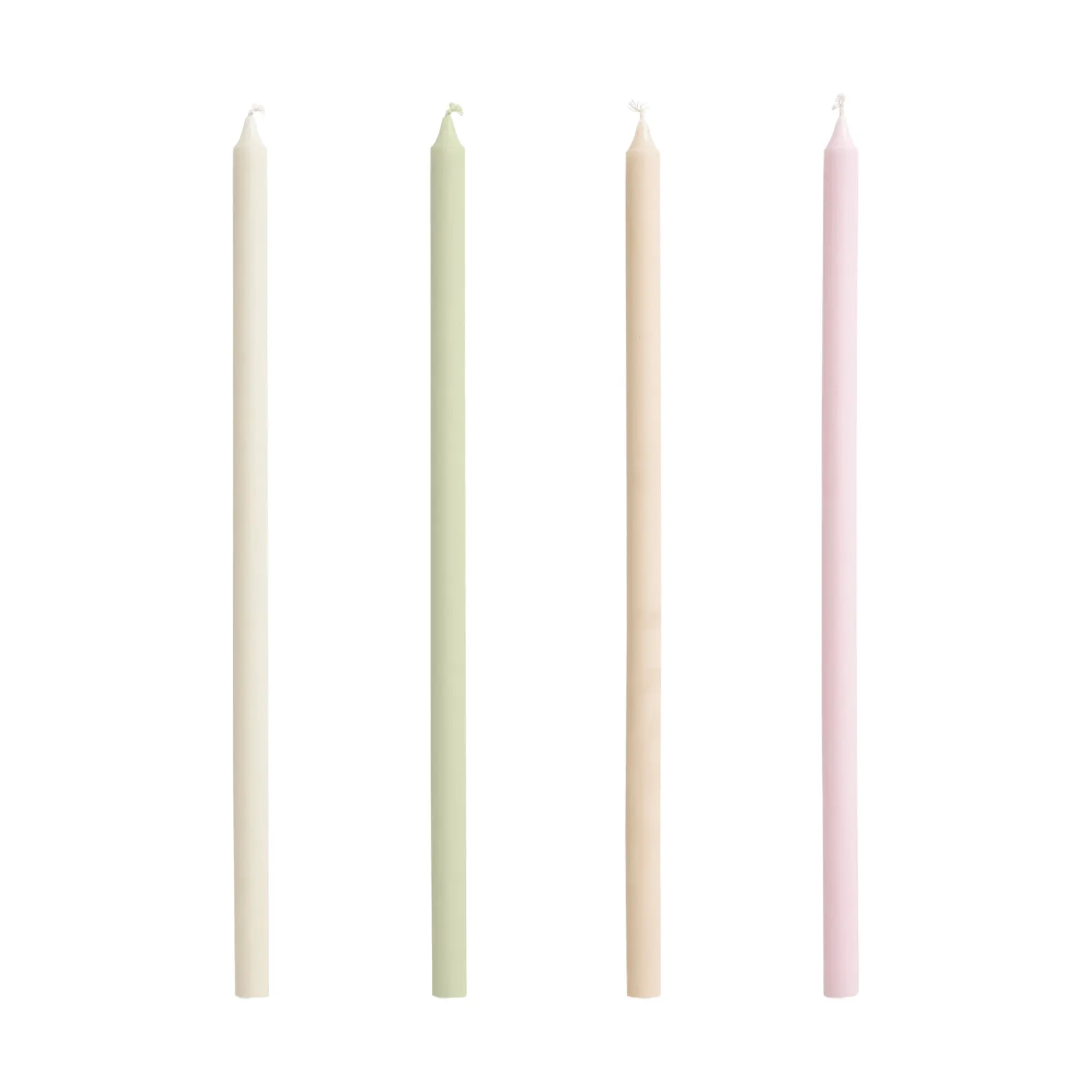 Slim candles 4-pack, Pastels HAY