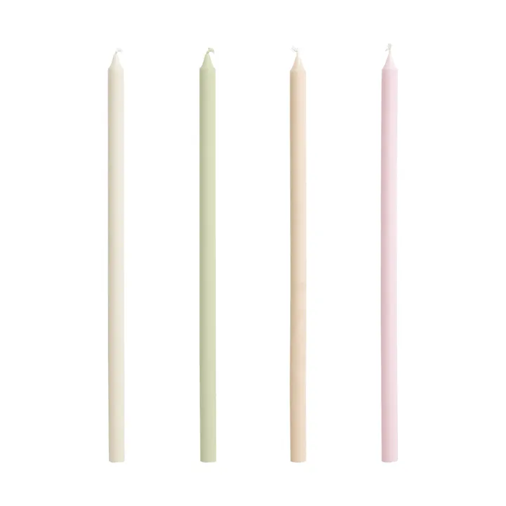Slim candles 4-pack - Pastels - HAY