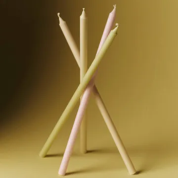 Slim candles 4-pack - Pastels - HAY