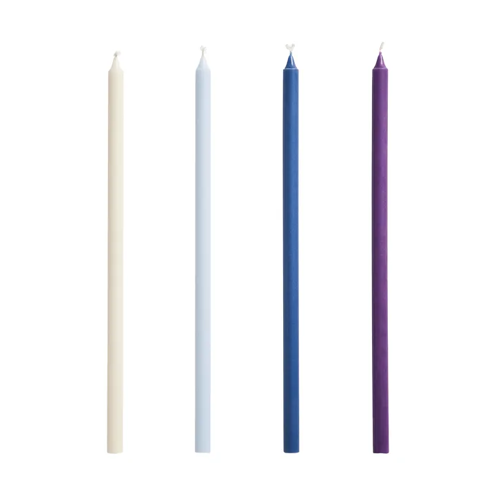 Slim candles 4-pack - Purple-blue - HAY