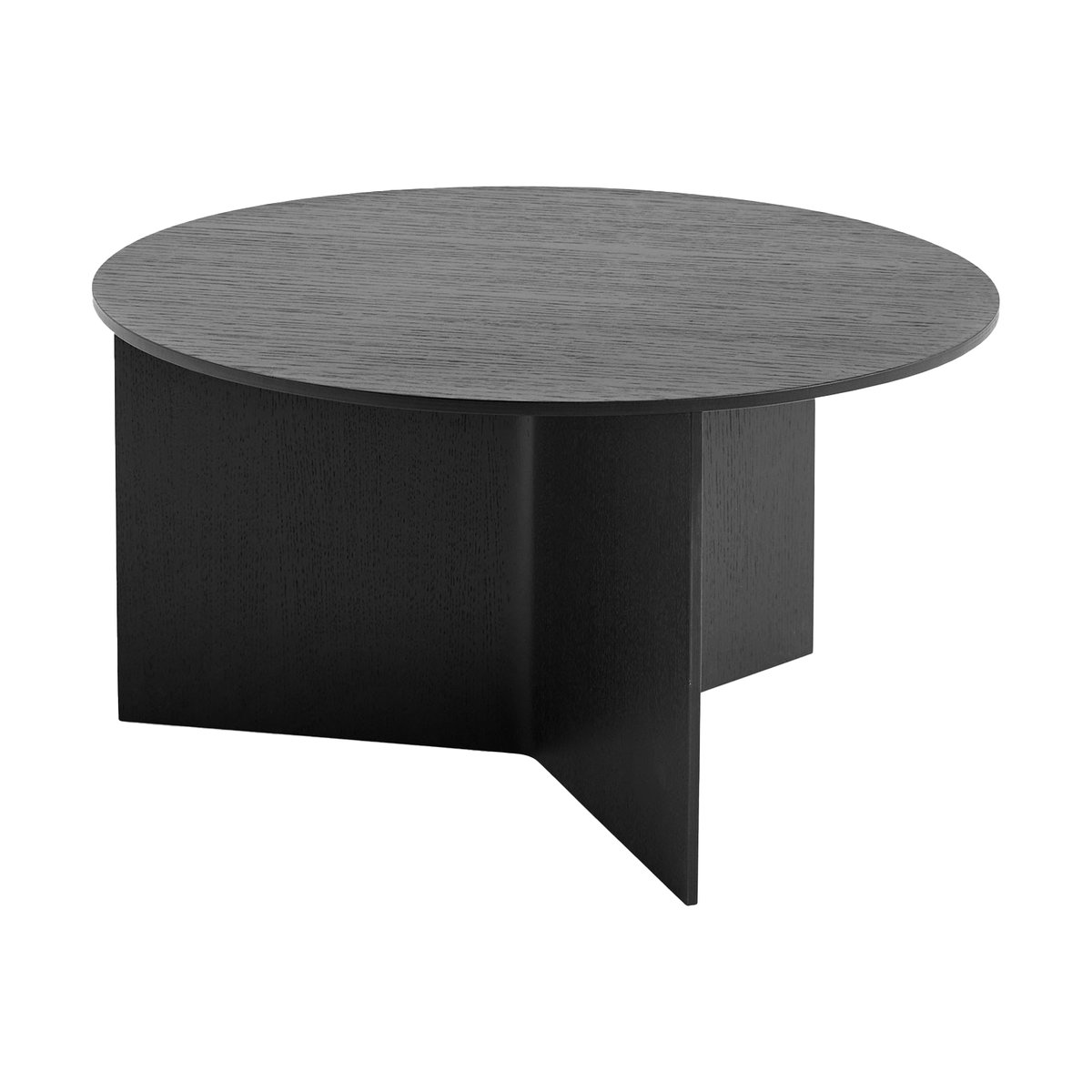 HAY Slit coffee table Ø65 cm Black lacquered oak
