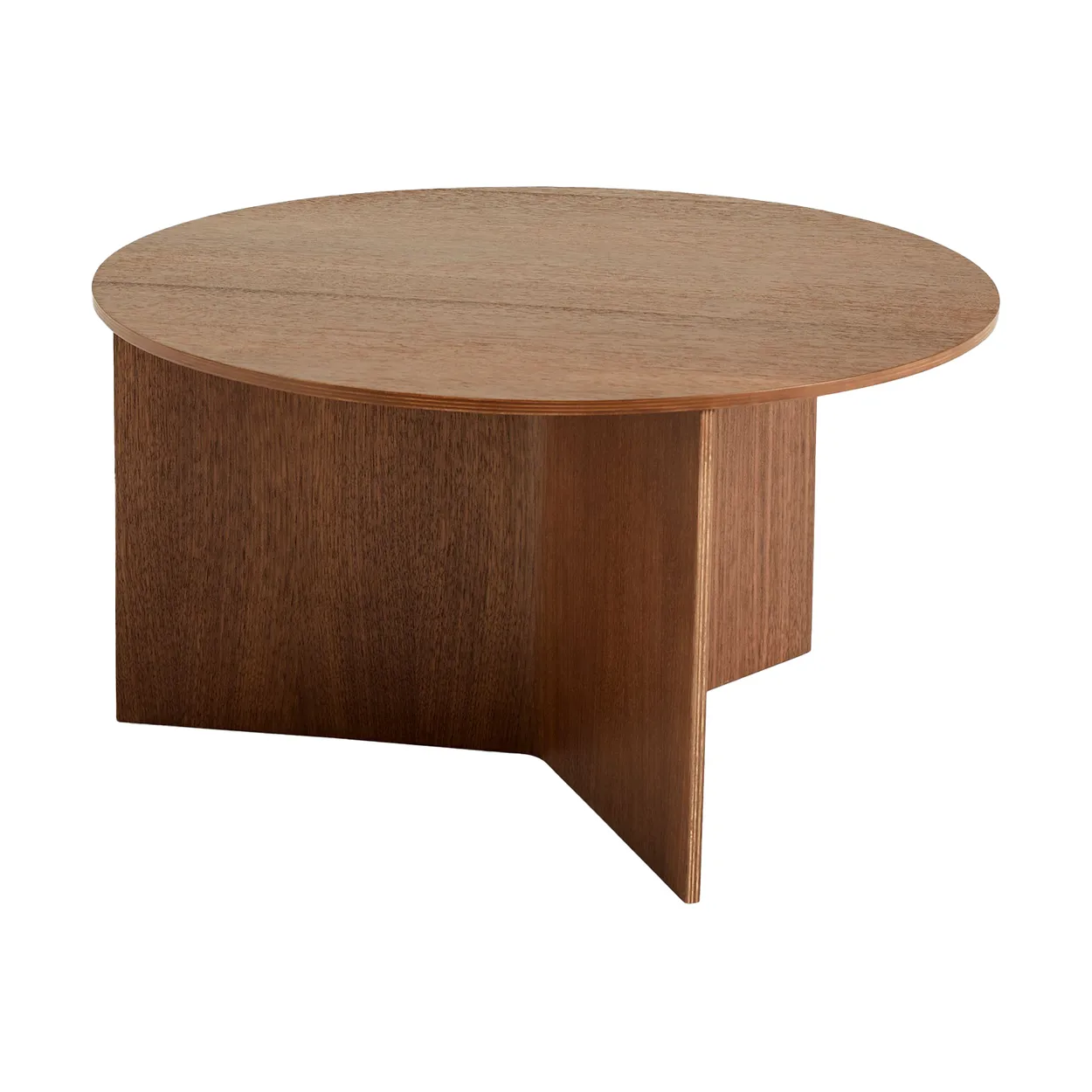 HAY Slit coffee table o65 cm Lacquered walnut | Scandinavian Design | Coffee tables | Brown