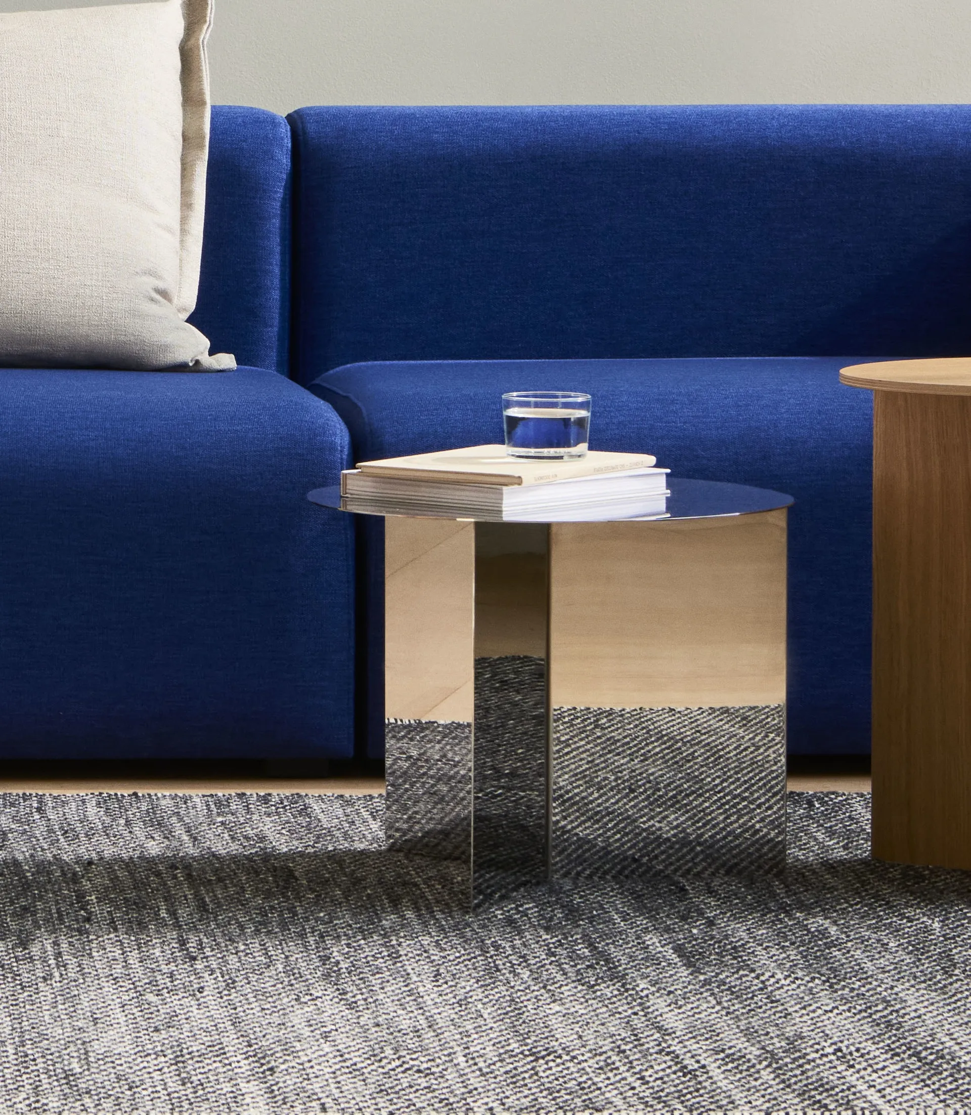 Slit coffee table, Polished stainless steel HAY