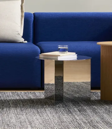 Slit coffee table - Polished stainless steel - HAY