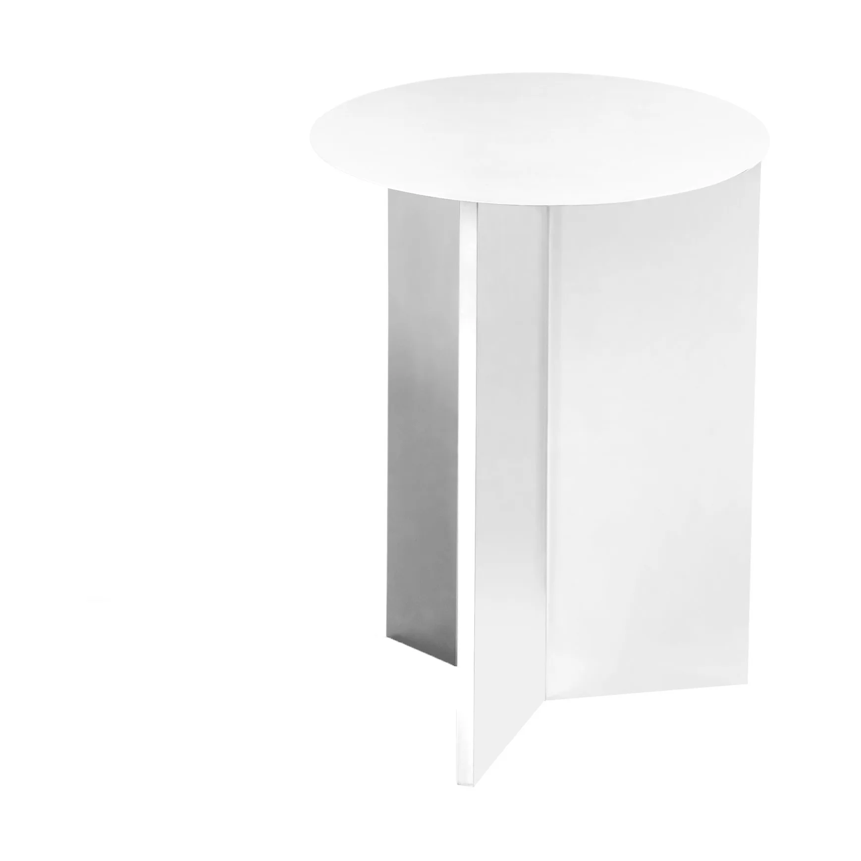 Slit high side table Ø35 cm, White HAY