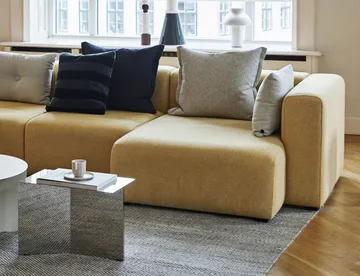 Slit Oblong side table 27,5x49 cm - Mirror polished steel - HAY