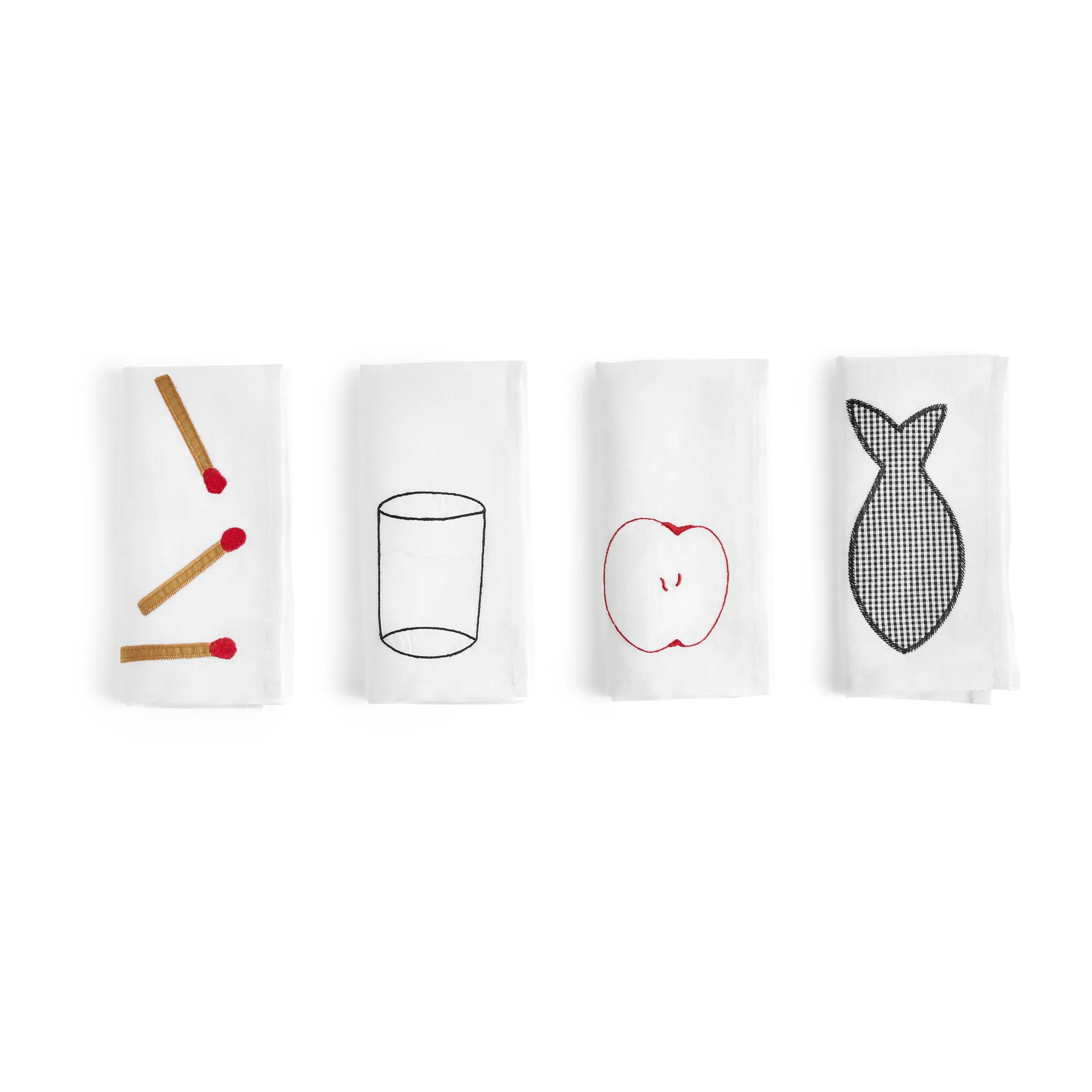 Sobremesa linnen napkin 45x45 cm 4-pack, White HAY