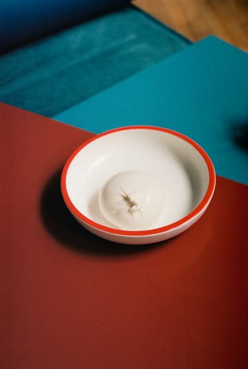 Sobremesa serving bowl S Ø20 cm - White-red - HAY