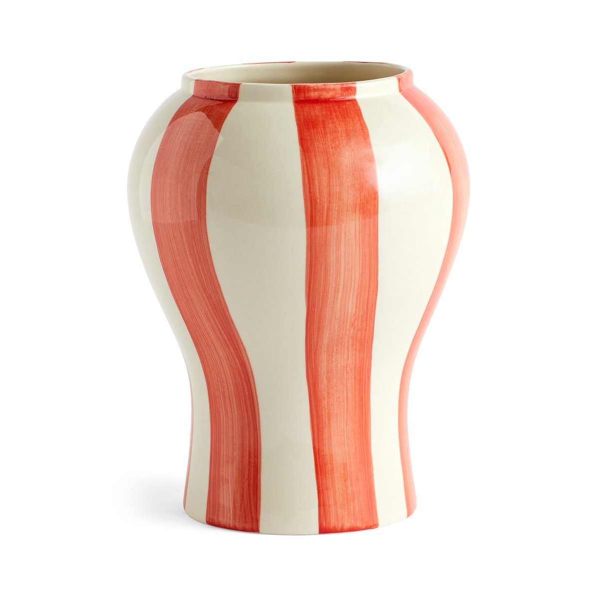HAY Sobremesa stripe vase S 22 cm Red | Scandinavian Design | Vases | Red