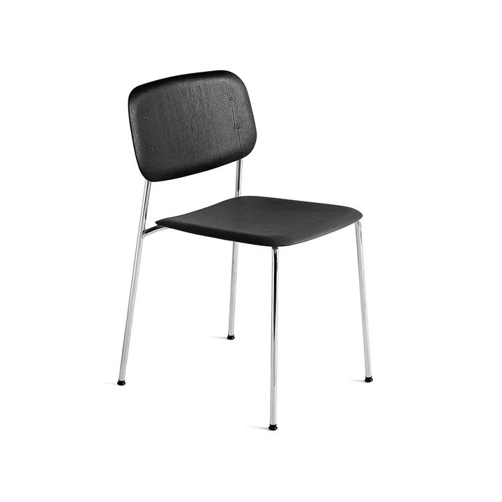 Soft Edge 40 chair - Black oak- chrome frame - HAY