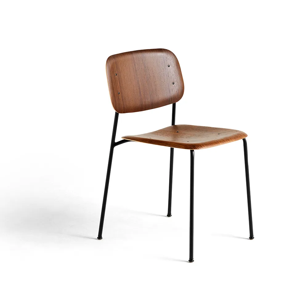 Soft Edge 40 chair, Smoked oak-black steel frame HAY