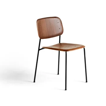 Soft Edge 40 chair - Smoked oak-black steel frame - HAY