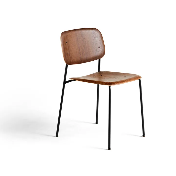 Soft Edge 40 chair - Smoked oak-black steel frame - HAY