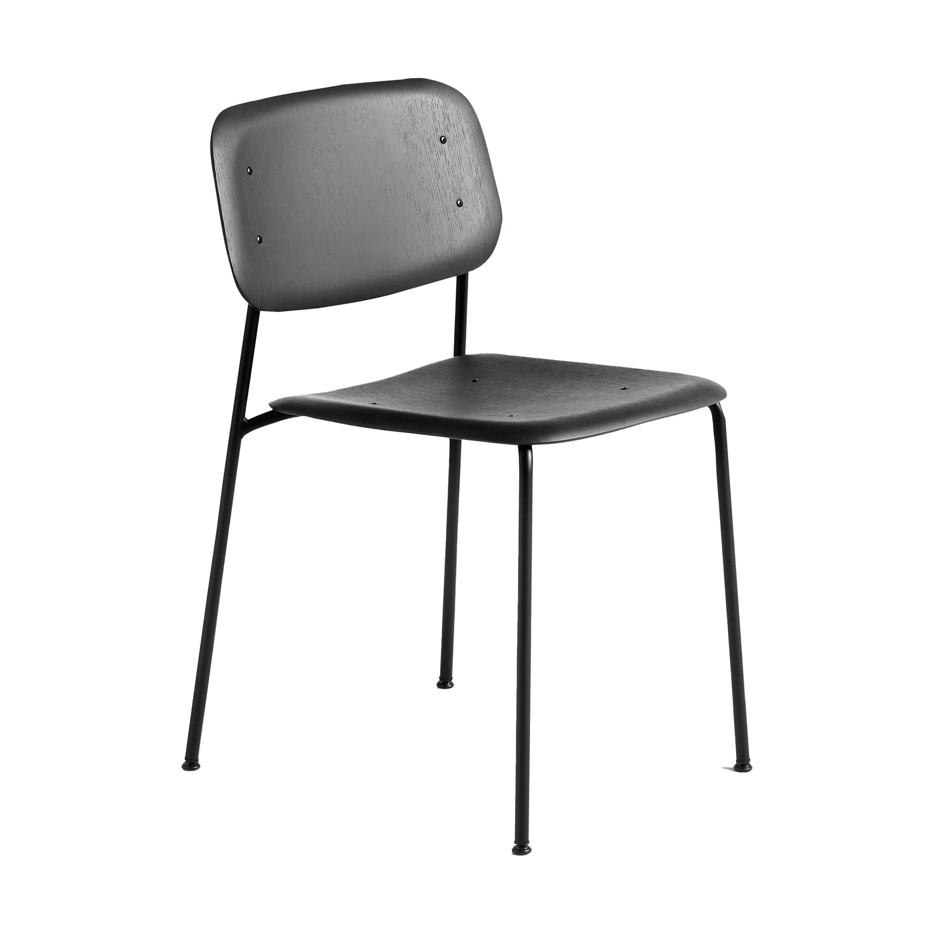 Soft Edge 40 chair, Soft black, black steel frame HAY