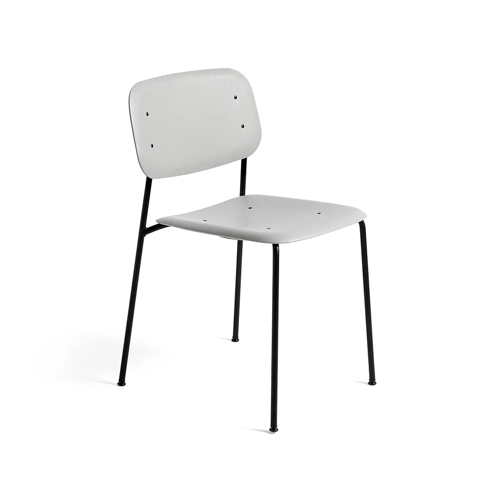Soft Edge 40 chair, Soft grey, black steel frame HAY