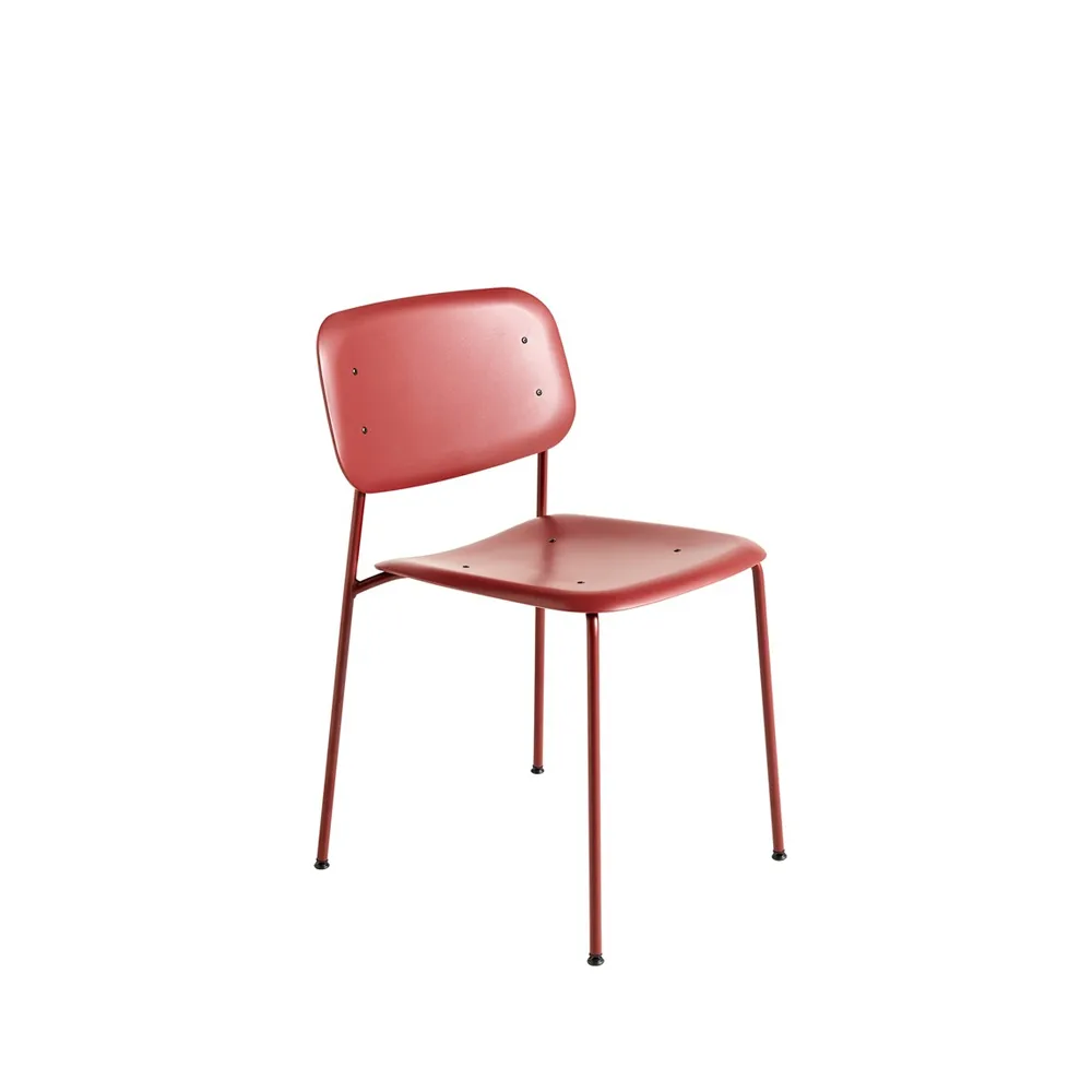 Soft Edge 45 chair, Fall red, fall red steel frame HAY