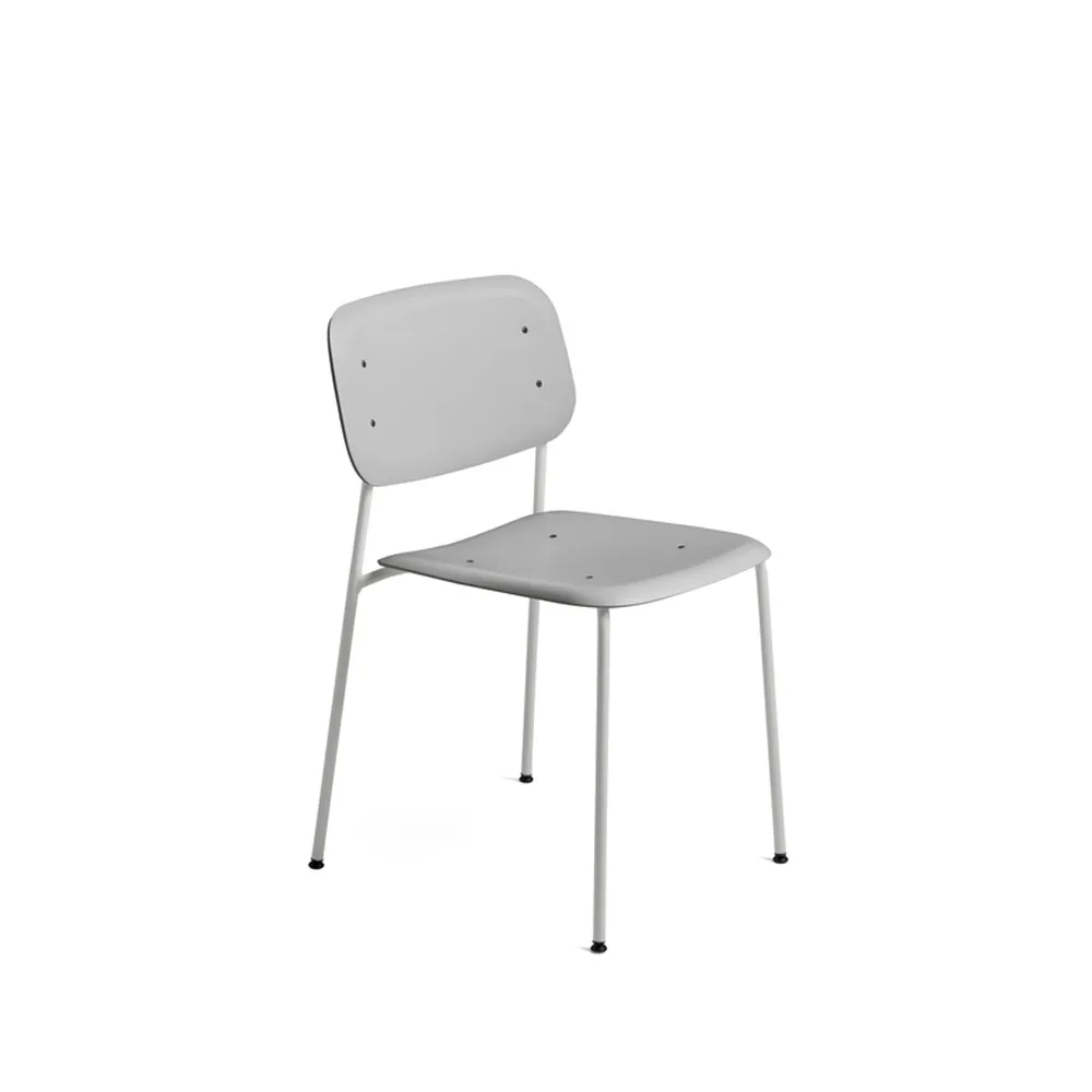 Soft Edge 45 chair, Soft grey-soft grey steel frame HAY