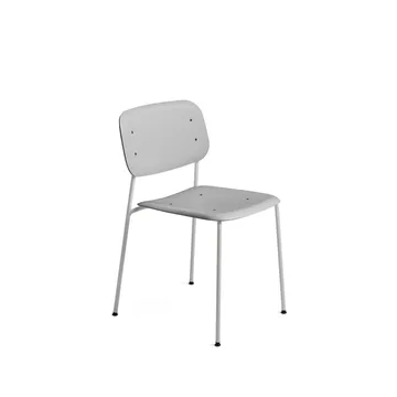 Soft Edge 45 chair - Soft grey-soft grey steel frame - HAY