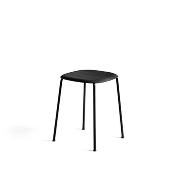 Soft Edge 70 stool - Black oak-black steel frame - HAY