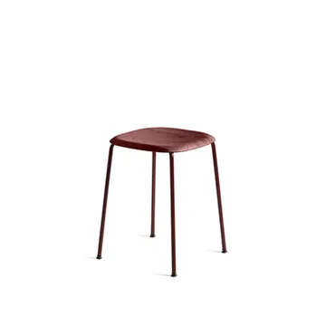 Soft Edge 70 stool - Fall red, fall red steel frame - HAY