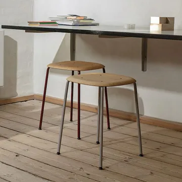 Soft Edge 70 stool - Hunter, black steel frame - HAY