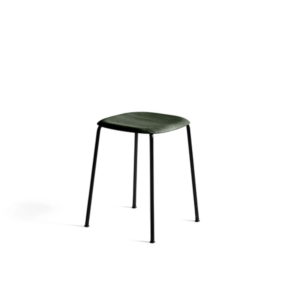 Soft Edge 70 stool, Hunter, black steel frame HAY