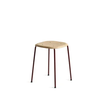Soft Edge 70 stool - Oak-fall red steel frame - HAY