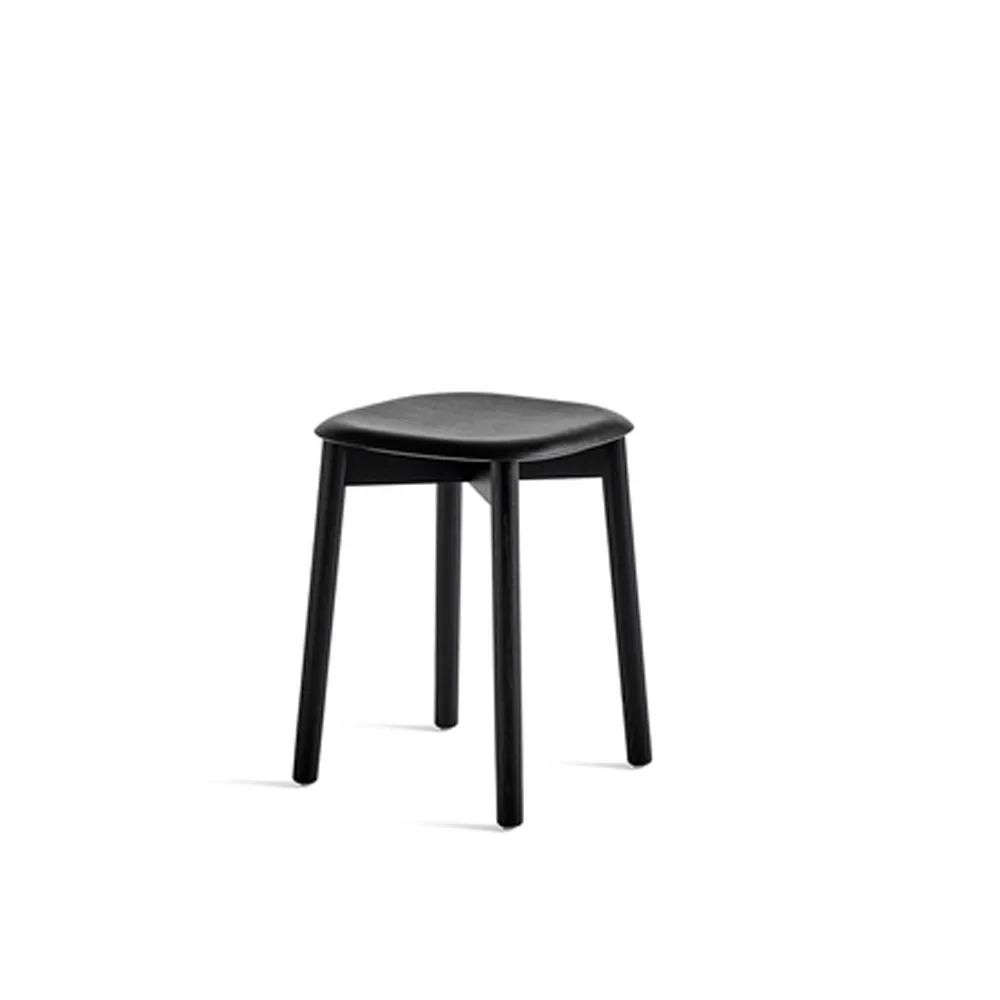 Soft Edge 72 stool, Black oak-black oak frame HAY