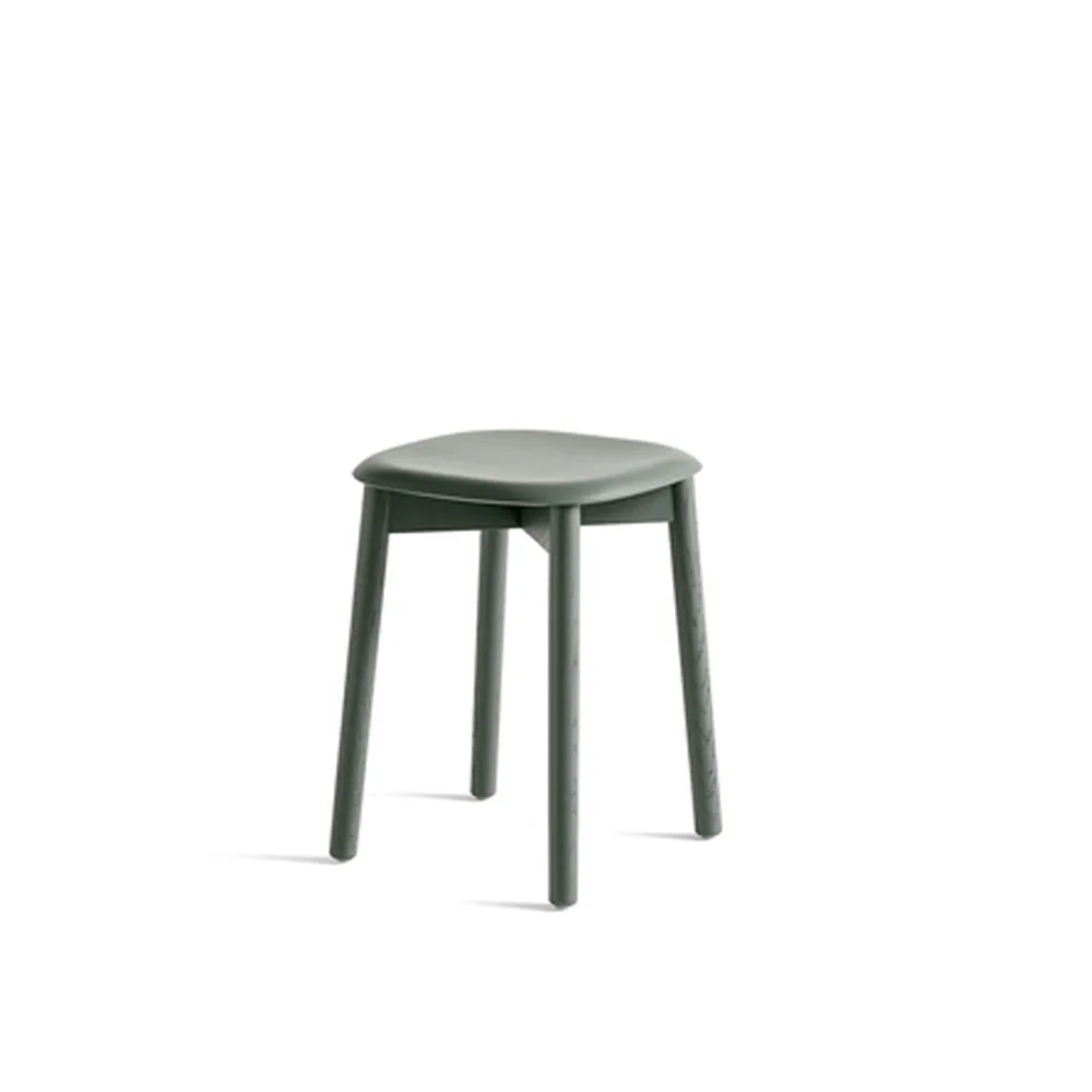 Soft Edge 72 stool, Dusty green-dusty green oak frame HAY