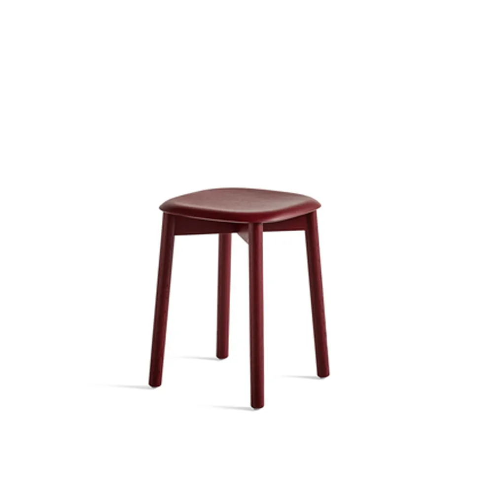 Soft Edge 72 stool, Fall red-fall red oak frame HAY