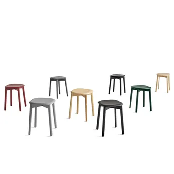 Soft Edge 72 stool - Fall red-fall red oak frame - HAY