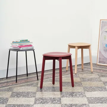 Soft Edge 72 stool - Oak-oak frame - HAY