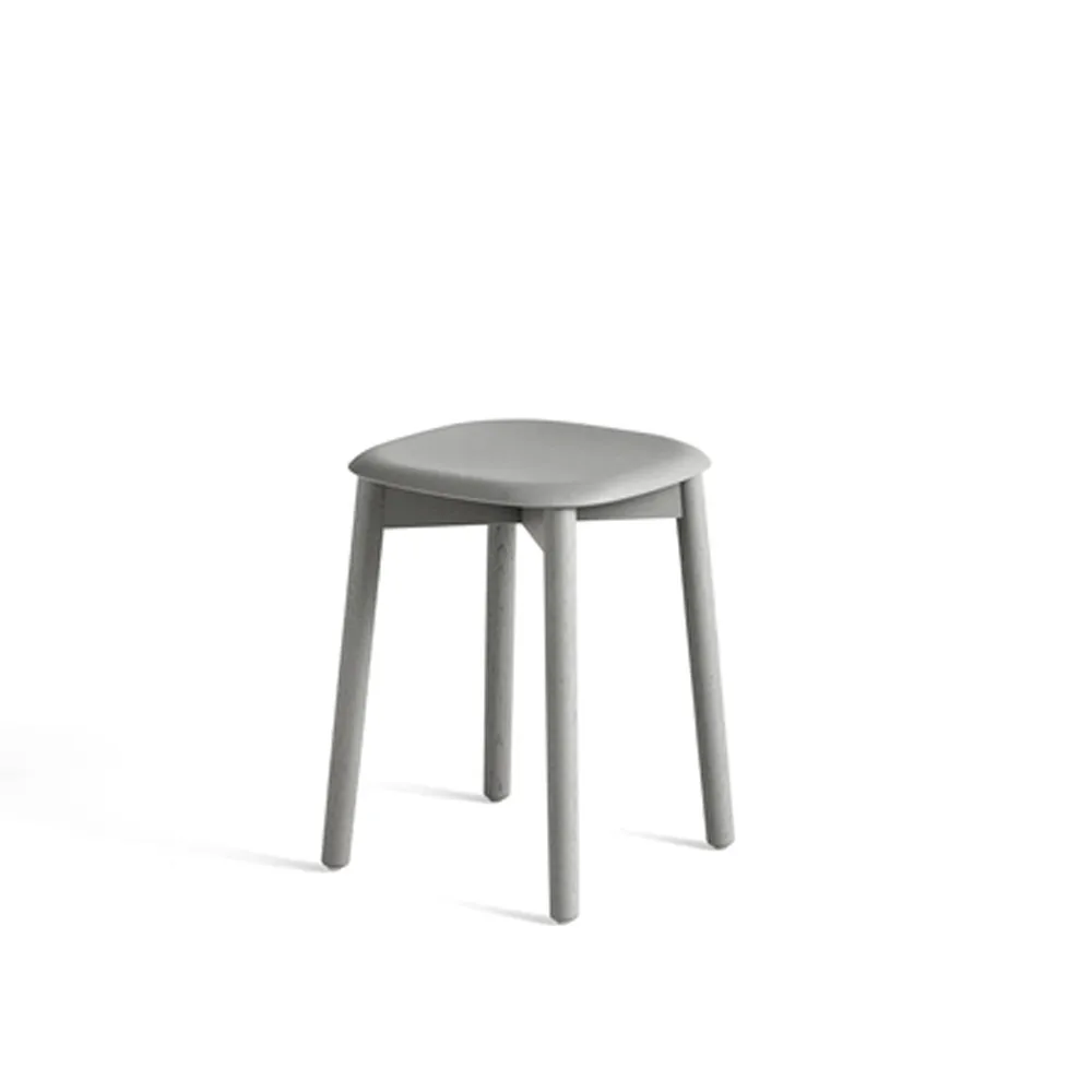 Soft Edge 72 stool, Soft grey-soft grey oak frame HAY