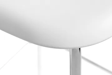 Soft Edge 85 Low bar stool - White-chrome frame - HAY