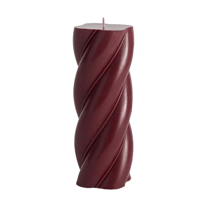 Soft Serve Candle pillar candle - Bordeaux, Ø7.8x19.5 cm - HAY