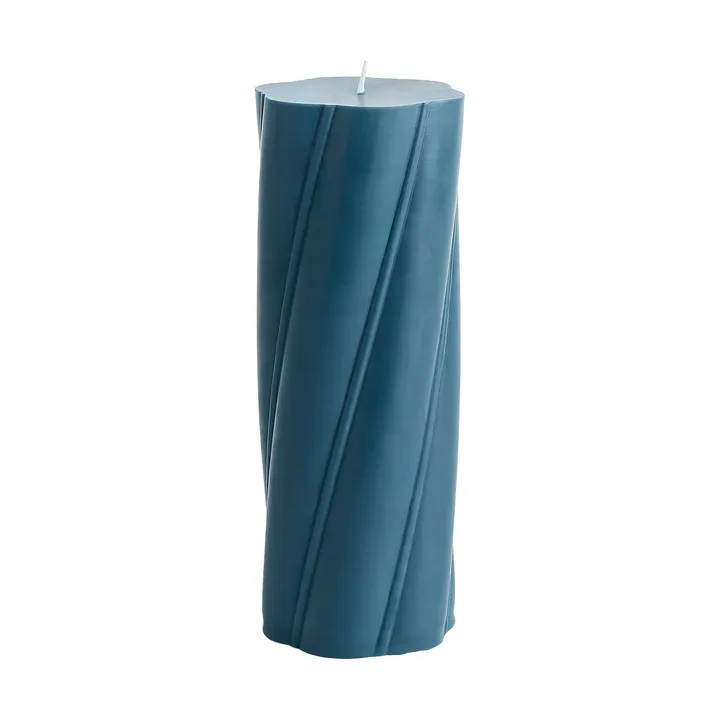 Soft Serve Candle pillar candle - Dark teal, Ø9.5x24.5 cm - HAY