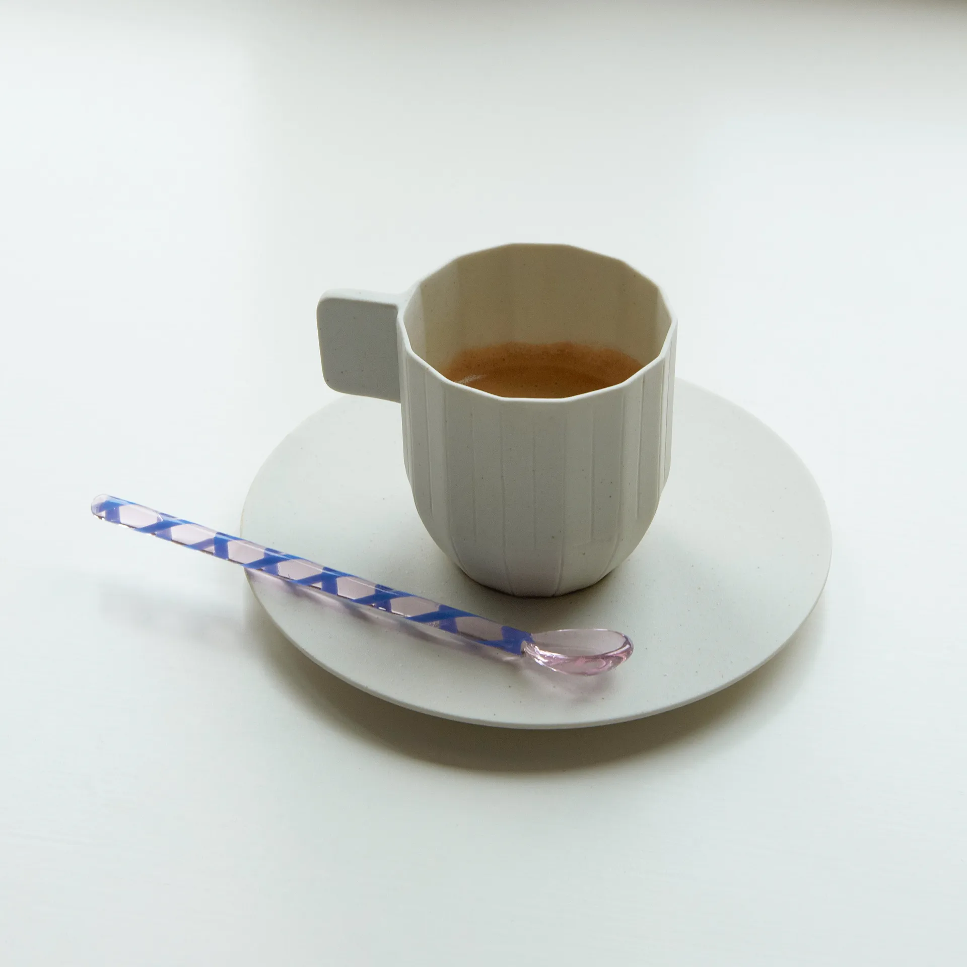 Spice glass spoon 3-pack, amber-light pink-white HAY