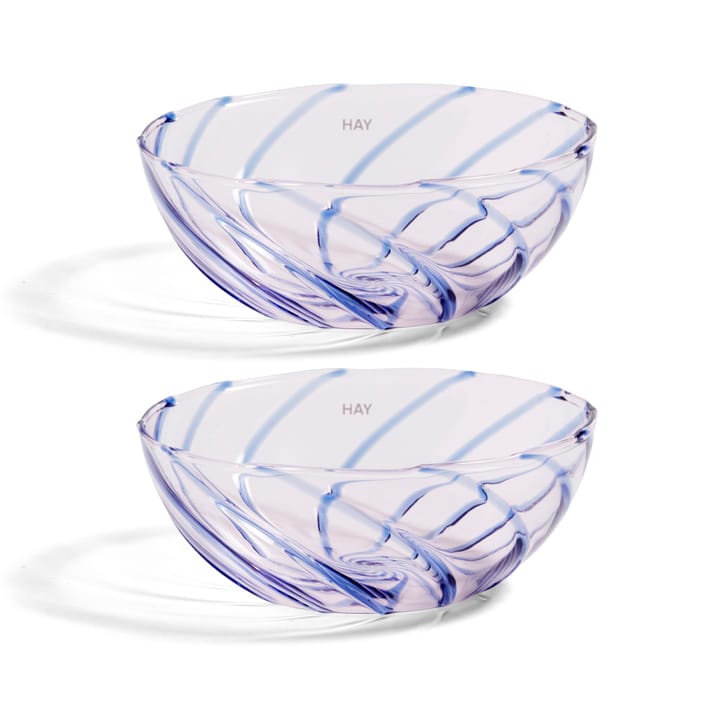 Spin bowl Ø8.5 cm 2-pack, Light pink-blue rand HAY