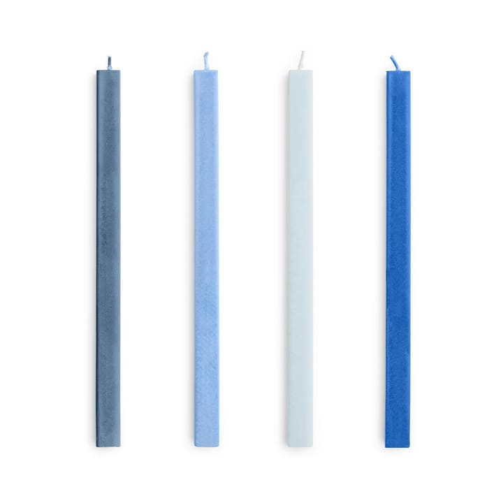 Square Candle light mix 4-pack - Blues - HAY