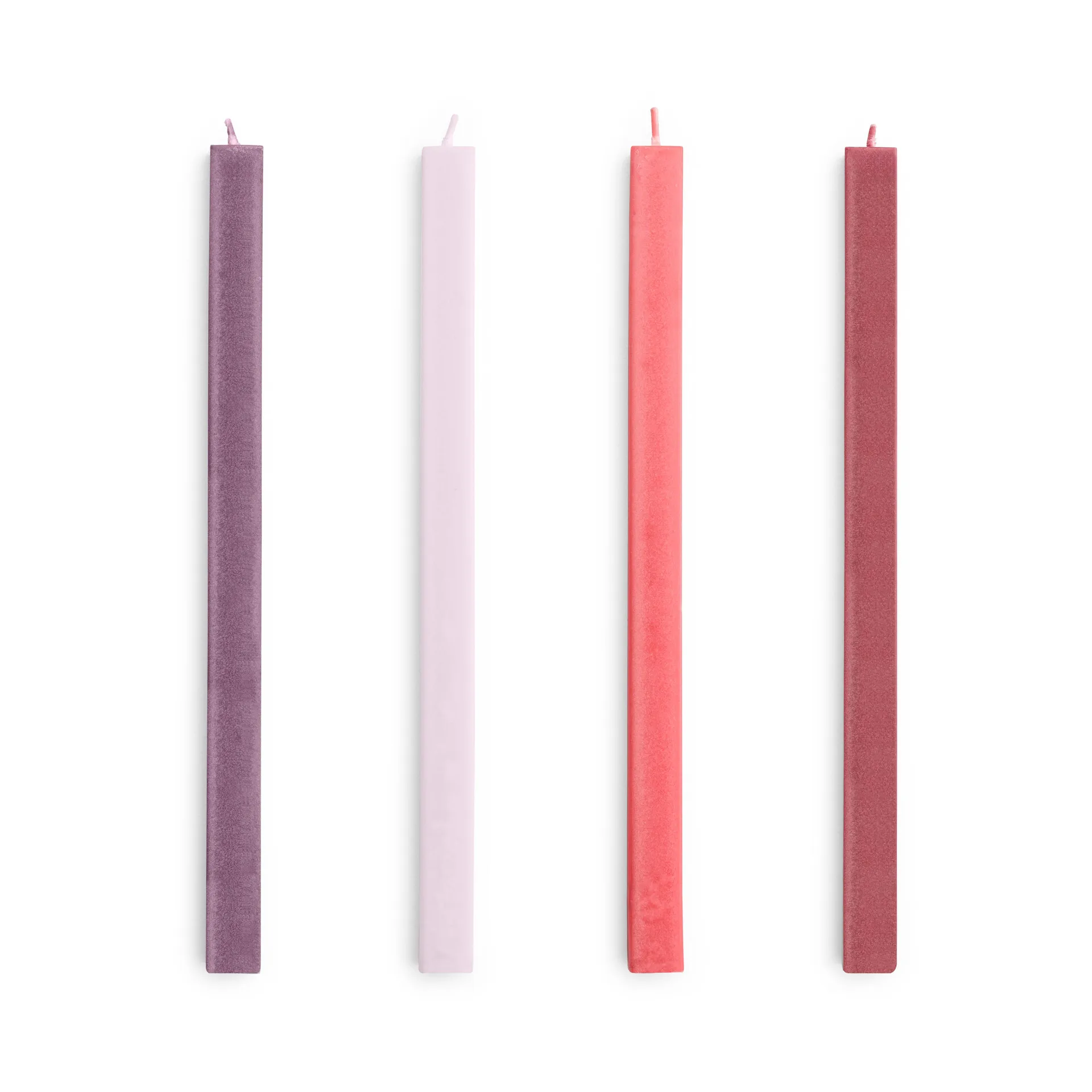 Square Candle light mix 4-pack, Reds-bordeaux HAY