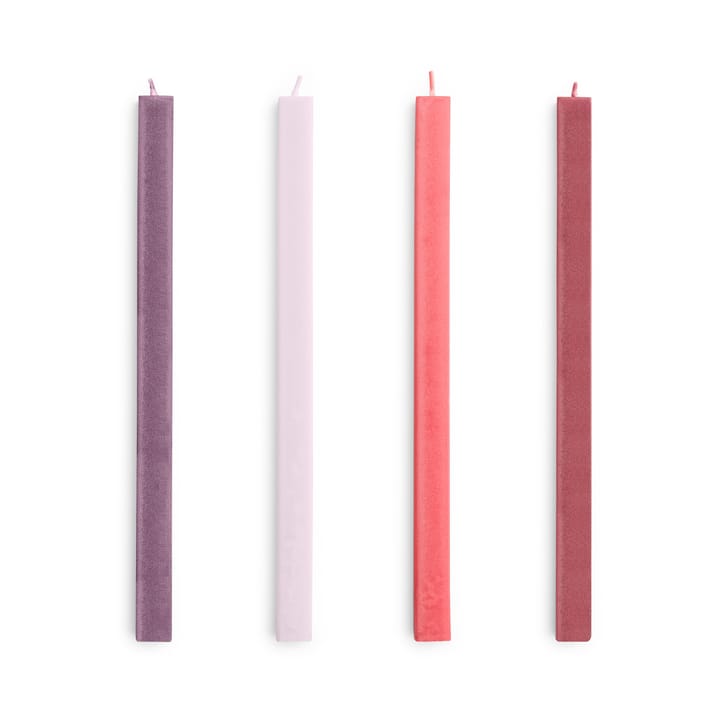 Square Candle light mix 4-pack - Reds-bordeaux - HAY