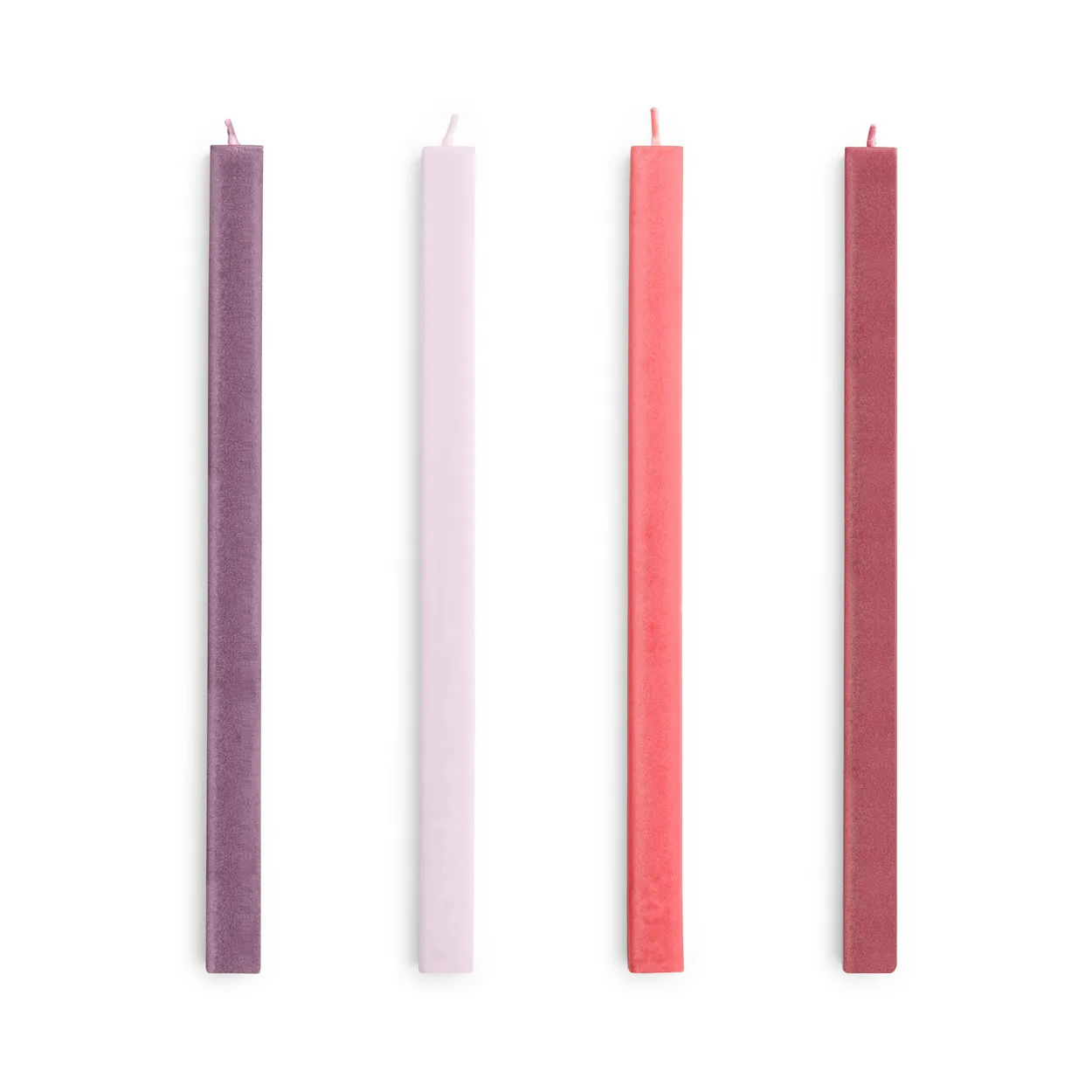 HAY Square Candle light mix 4-pack Reds-bordeaux | Scandinavian Design | Candles | Red