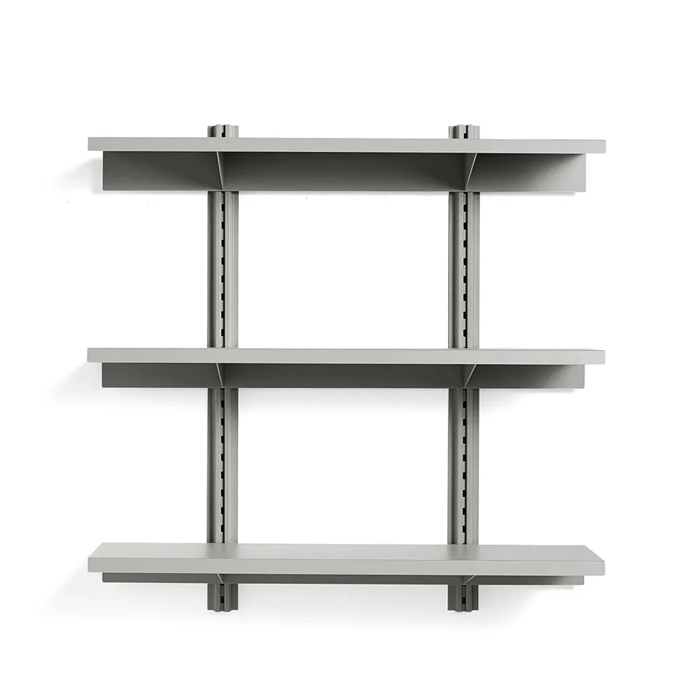 Standard Issue wall shelf, Sky grey, 120, 3 shelves HAY