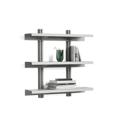 Standard Issue wall shelf - Sky grey, 120, 3 shelves - HAY