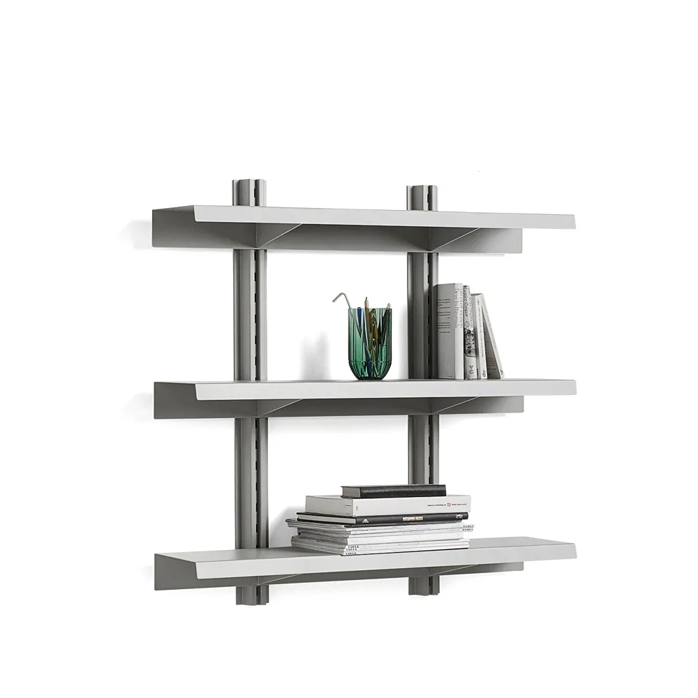 Standard Issue wall shelf, Sky grey, 120, 5 shelves HAY