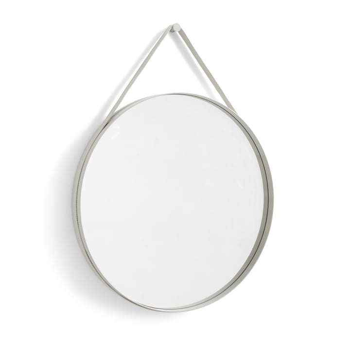 Strap Mirror Ø70 cm - Light grey - HAY