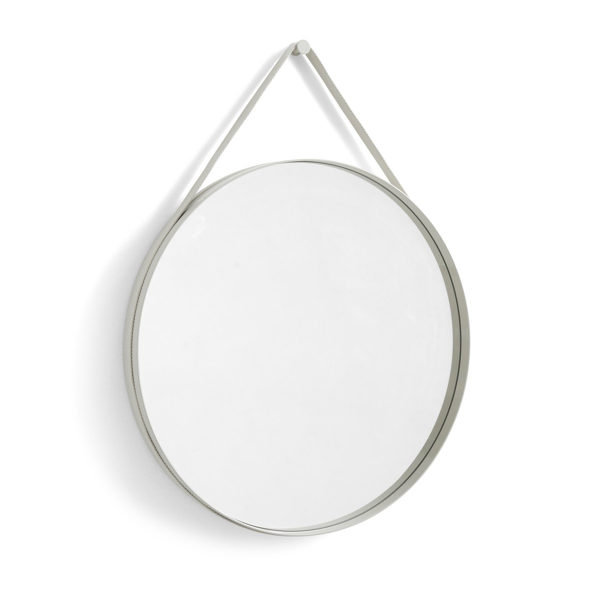 HAY Strap Mirror o70 cm Light grey | Scandinavian Design | Wall mirrors | Grey