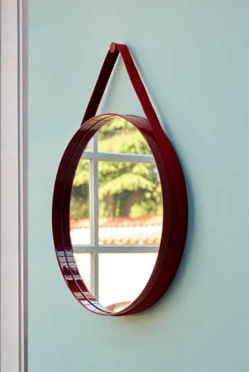 Strap Mirror Ø70 cm - Red - HAY