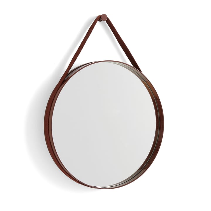 Strap Mirror - Dark brown - HAY